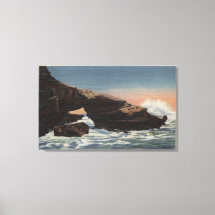 Uitzicht van Alligator Head, La Jolla Canvas Afdruk