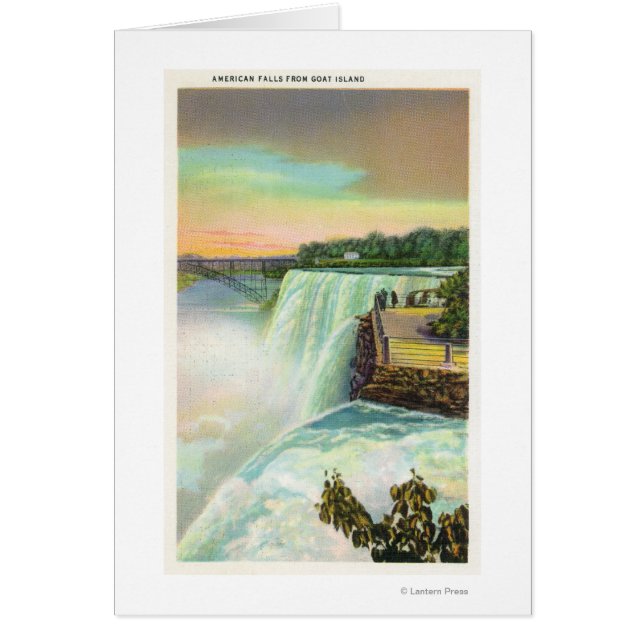 Uitzicht van Amerikaanse Herfsten van Goat Island (Voorkant)