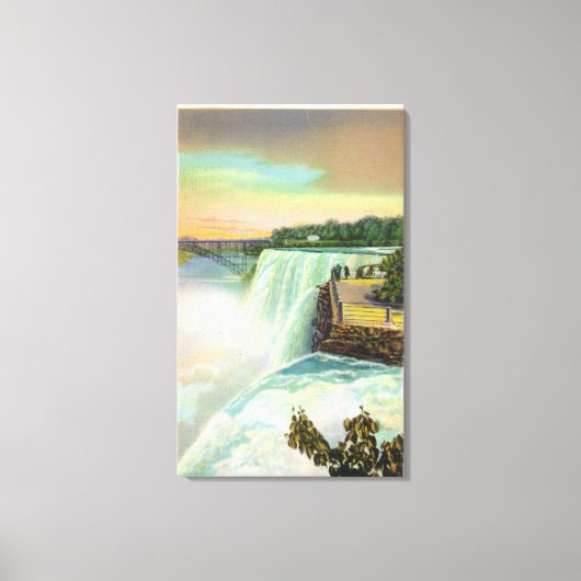 Uitzicht van Amerikaanse Herfsten van Goat Island Canvas Afdruk (Voorkant)