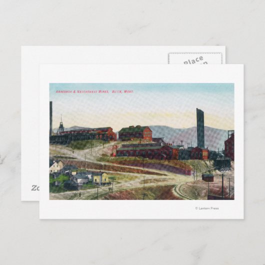 Uitzicht van Anaconda en Neversweat Mines Briefkaart (Voorkant / Achterkant)