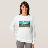 Uitzicht van Anchorage, Alaska Anchorage, AK T-shirt (Voorkant volledig)