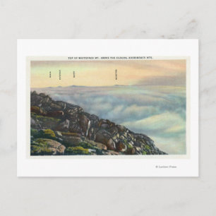 Uitzicht van andere Adirondack Mts boven de wolken Briefkaart