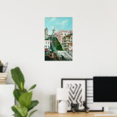 Uitzicht van Angels Flight Trolley Poster (Thuiskantoor)