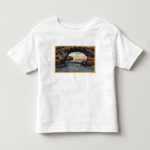 Uitzicht van Arch Rock langs West Cliff Drive Kinder Shirts