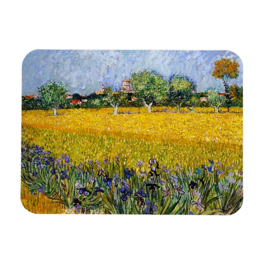 Uitzicht van Arles met verf van Irises Vincent van Magneet (Horizontaal)