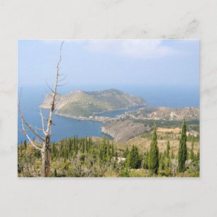 Uitzicht van Assos (Kefalonia) Briefkaart