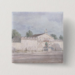 Uitzicht van Astley's amfitheater, 1777 Vierkante Button 5,1 Cm