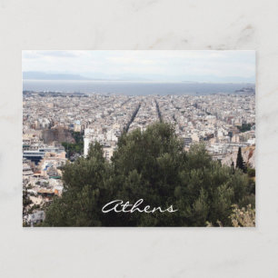 uitzicht van athene briefkaart