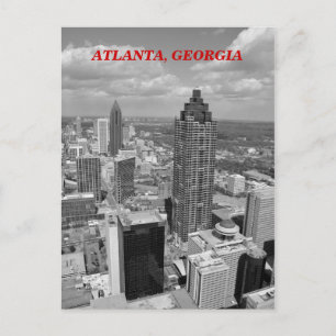 Uitzicht van Atlanta, Georgia in zwart-wit Briefkaart