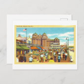  Uitzicht van Atlantic City Boardwalk Briefkaart (Voorkant / Achterkant)