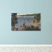 Uitzicht van badpunt canvas afdruk (Insitu (Houten vloer))