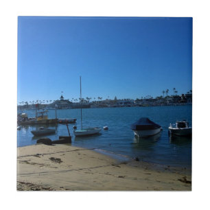 Uitzicht van Balboa Island, Newport Beach, Califor Tegeltje