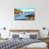 Uitzicht van Bald Head Cliff bij York Beach Canvas Afdruk (Insitu (Slaapkamer))