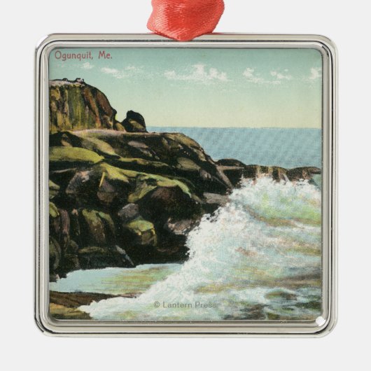 Uitzicht van Bald Head Cliff Metalen Ornament (Voorkant)