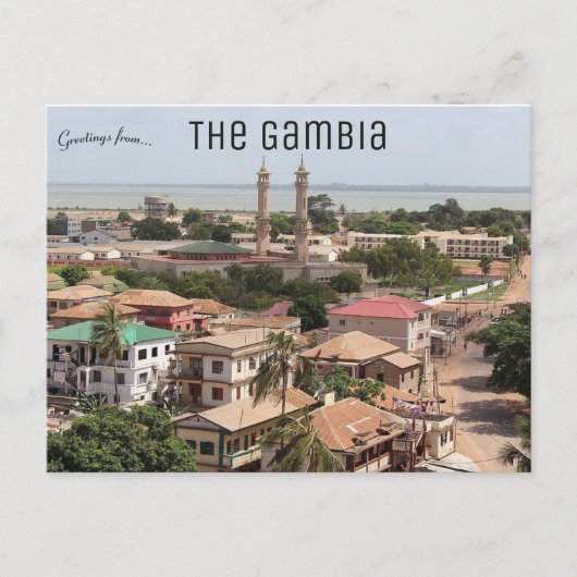 Uitzicht van Banjul in Gambia Briefkaart (Voorkant)