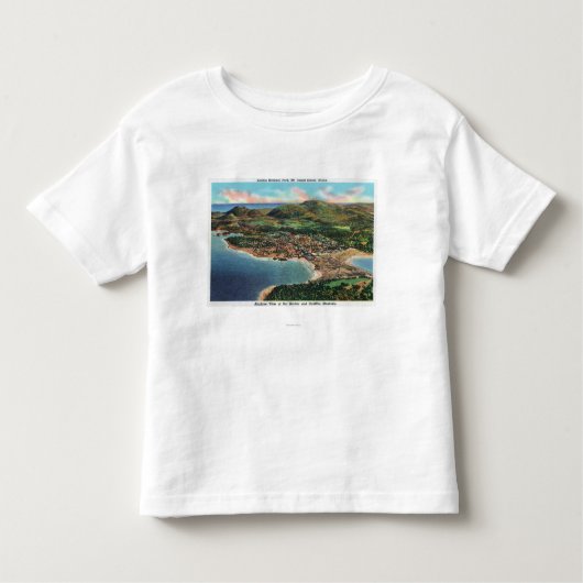Uitzicht van Bar Harbour en Cadillac Kinder Shirts (Voorkant)