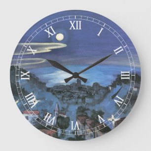 Uitzicht van Barcelona in Night door Walter Gramat Grote Klok