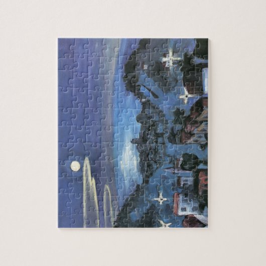 Uitzicht van Barcelona in Night door Walter Gramat Legpuzzel (Verticaal)