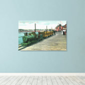 Uitzicht van Bay Shore UnlimitedSanta Cruz, CA Canvas Afdruk (Insitu (Houten vloer))