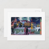 Uitzicht van Bazel en Rijn, Ernst Ludwig Kirchner Feestdagenkaart (Voorkant / Achterkant)