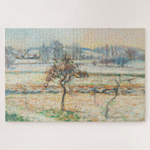 Uitzicht van Bazincourt, Snow - Pissarro Legpuzzel