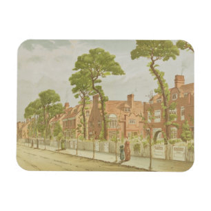 Uitzicht van Bedford Park, 1882 (kleurenlitho) Magneet