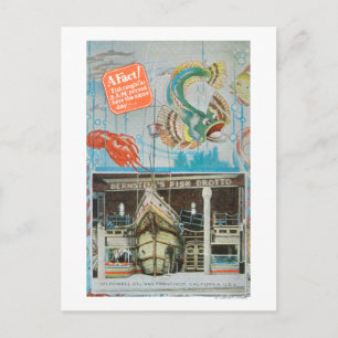 Uitzicht van Bernstein's Fish Grotto met vis Briefkaart