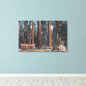 Uitzicht van Big Trees in Mariposa Grove Canvas Afdruk (Insitu (Houten vloer))
