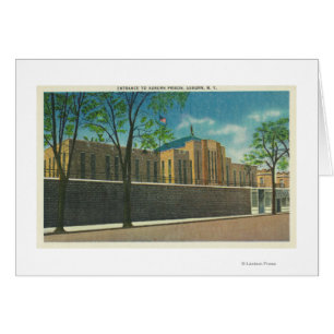 Uitzicht van binnenkomst in de gevangenis van Aubu