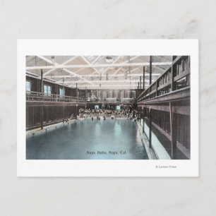 Uitzicht van binnenland van de Napa BathsNapa, CA Briefkaart