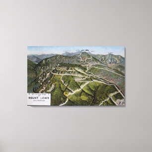 Uitzicht van Bird's Eye in Mountain Canvas Afdruk