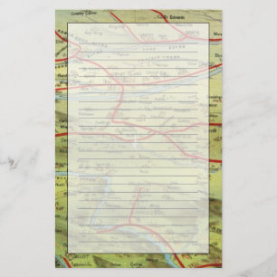Uitzicht van Birdseyes Grote vlakken Briefpapier