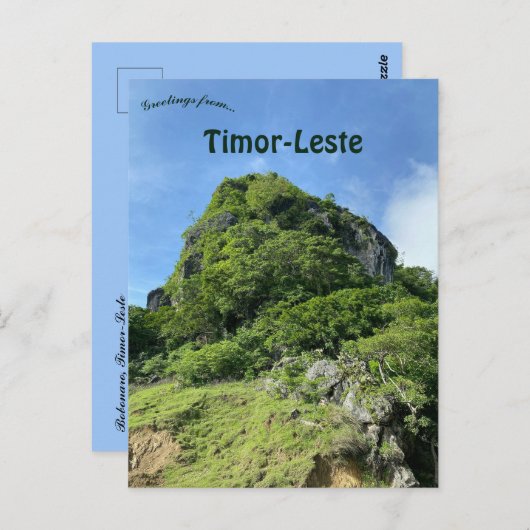 Uitzicht van Bobonaro Timor-Leste Briefkaart (Voorkant / Achterkant)