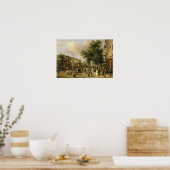 Uitzicht van Boulevard Montmartre, Parijs, 1830 Poster (Keuken)