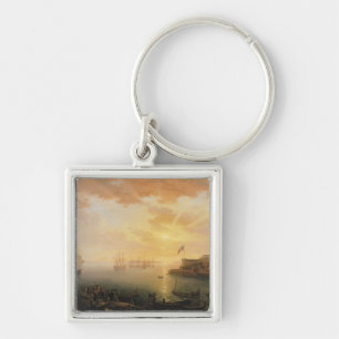 Uitzicht van Brest Harbour, 1796 Sleutelhanger