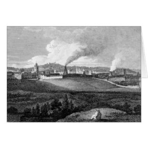 Uitzicht van Bristol uit Pile Hill, gegraveerd doo