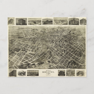 Uitzicht van Bristol, Virginia/Tennessee (1912) Briefkaart