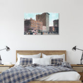 Uitzicht van Broadway, 14e St., San Pablo Ave Junc Canvas Afdruk (Insitu (Slaapkamer))