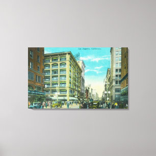 Uitzicht van Broadway en zevende hoek Canvas Afdruk