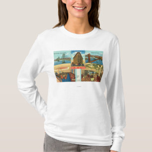 Uitzicht van bruggen, binnenste scènes van Hotel T-shirt