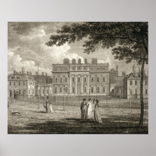 Uitzicht van Buckingham House, gegraveerd door W. Poster