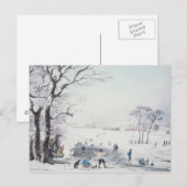 Uitzicht van Buckingham House, James Park in Winte Briefkaart (Voorkant / Achterkant)