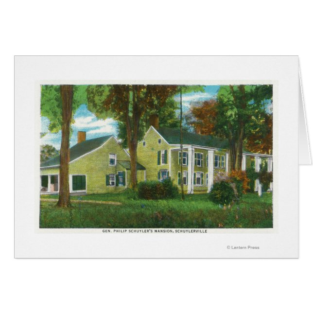 Uitzicht van buitenaf van Gen. Philip Schuyler's M (Voorkant Horizontaal)