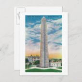 Uitzicht van Bunker Hill Monument Briefkaart (Voorkant / Achterkant)