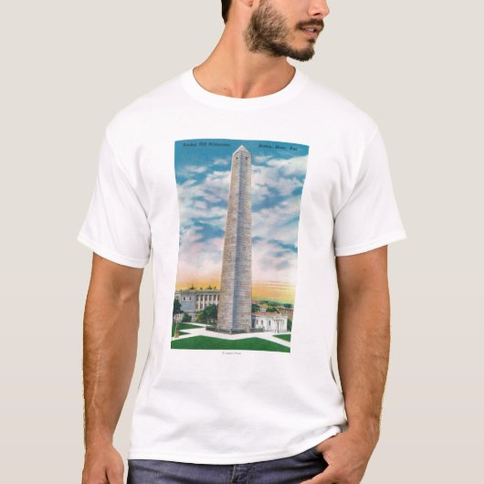Uitzicht van Bunker Hill Monument T-shirt (Voorkant)