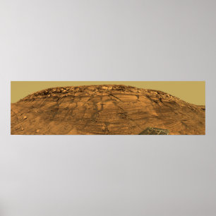 Uitzicht van Burns Cliff op Mars Poster