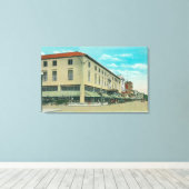 Uitzicht van Business Block op Idaho Street Canvas Afdruk (Insitu (Houten vloer))