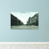 Uitzicht van Callender StreetLivingston, MT Canvas Afdruk (Insitu (Houten vloer))