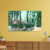 Uitzicht van Camp Curry Open Air Dining Room Canvas Afdruk (Insitu (Woonkamer))