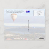 Uitzicht van Canberra — Australische hoofdstad Briefkaart (Achterkant)